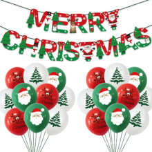 12 inches Christmas latex balloon set Santa Claus Christmas tree Rudolph print